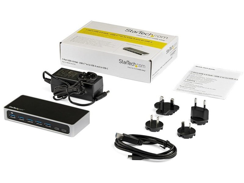 StarTech 7 Port USB C Hub With Fast Charge