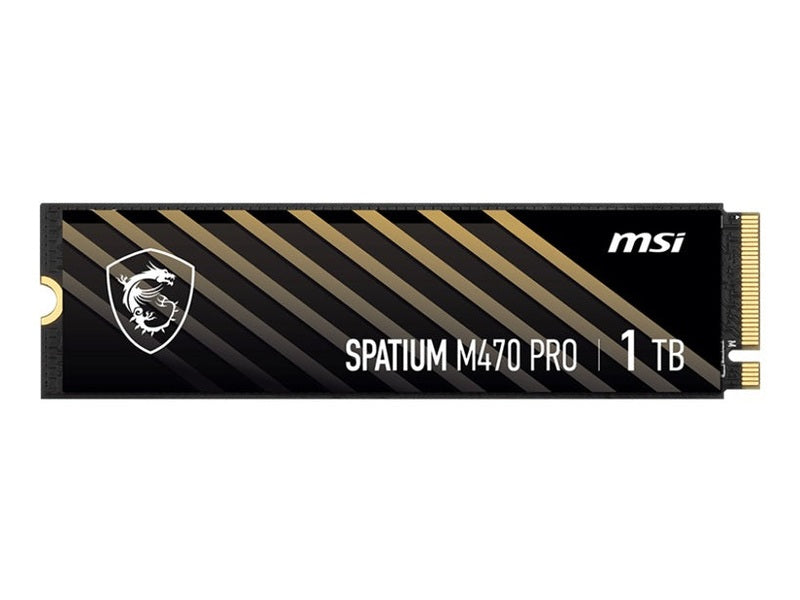 MSI SPATIUM M470 PRO PCIe 4.0 NVMe M.2 1TB SSD up to 6000MB/s Read 5000MB/s Write