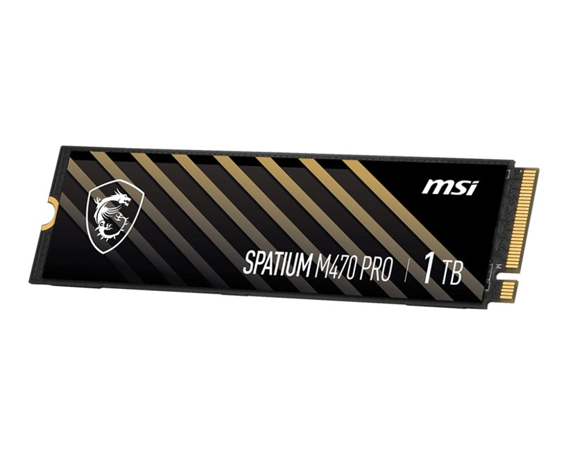 MSI SPATIUM M470 PRO PCIe 4.0 NVMe M.2 1TB SSD up to 6000MB/s Read 5000MB/s Write