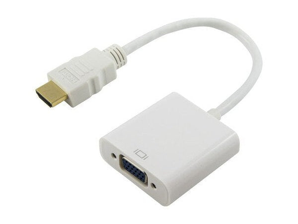 HDMI Male to VGA Female + 3.5mm Audio Adapter - Full HD 1920 x 1080 - HDMI-VGA35-AD