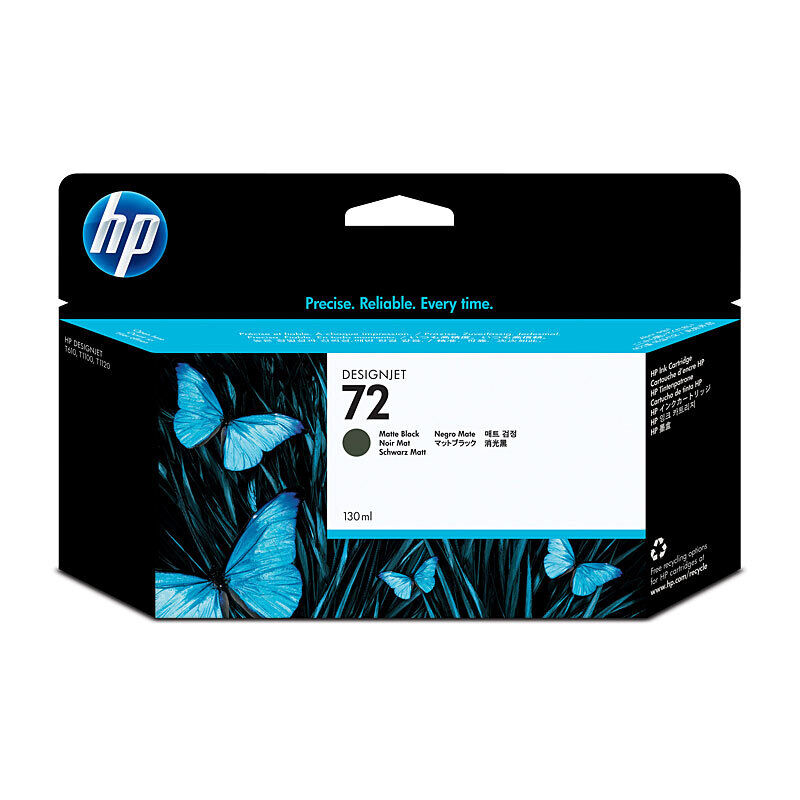 HP 72B 130mL Matte Black DesignJet Ink - T770 / T790 / T795 / T1200 / T1300 / T2300 3WX06A