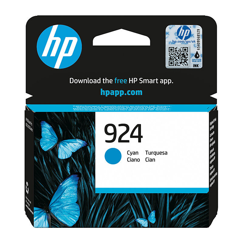 HP 924 Cyan Original Ink Cartridge 4K0U3NA