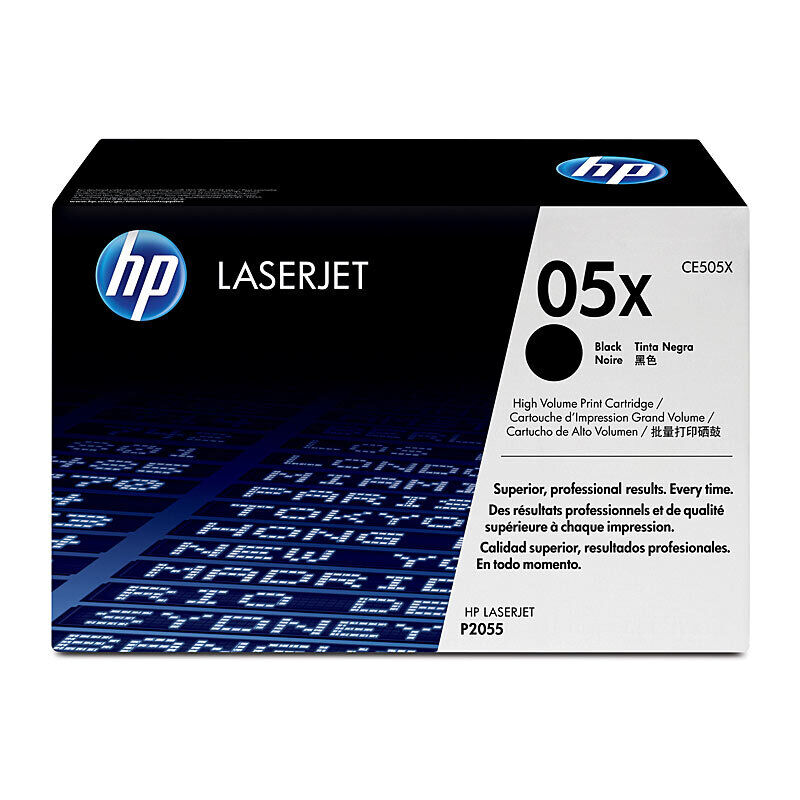 HP 05X High Yield Black Original LaserJet Toner Cartridge (CE505X)