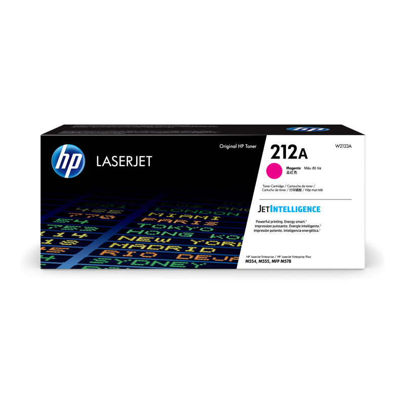 HP 212A Magenta Toner - Approx 4.5K Pages - For M554, M555, M558 Series (W2123A)