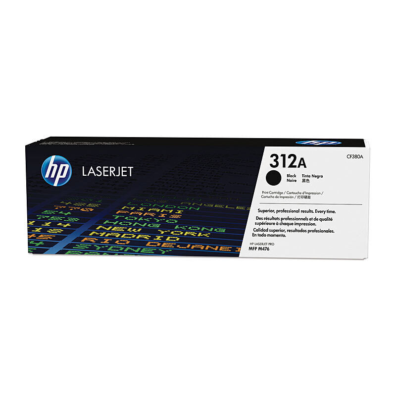 HP 312A Black Original LaserJet Toner Cartridge (CF380A)
