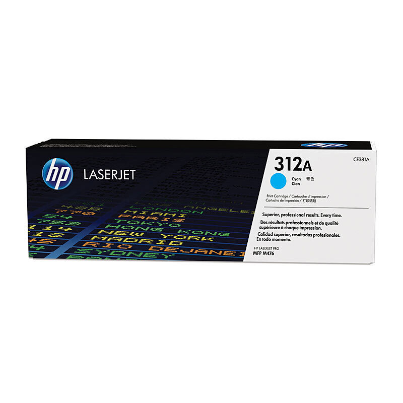 HP 312A Cyan Original LaserJet Cartridge CF381A