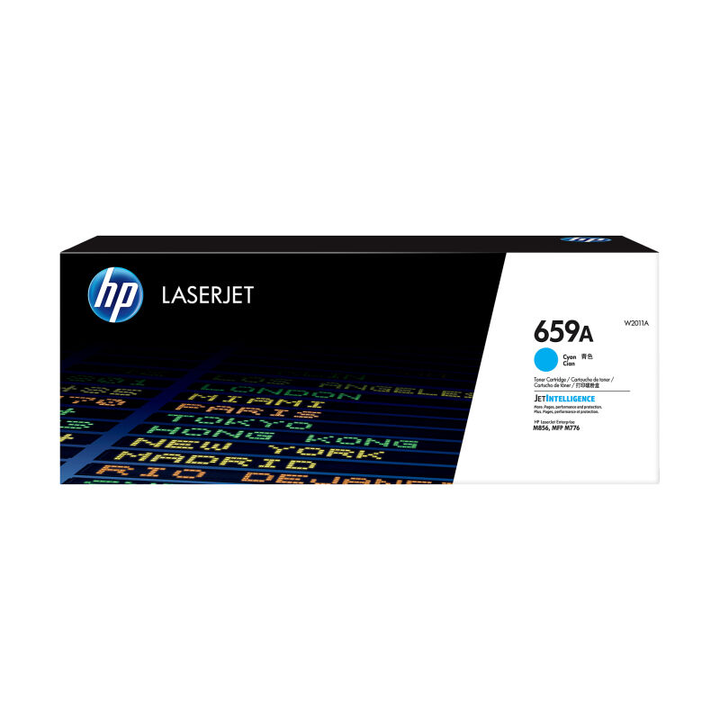 HP 659A Cyan LaserJet Toner Cartridge - 13,000 Pages. For M856, M776 (W2011A)