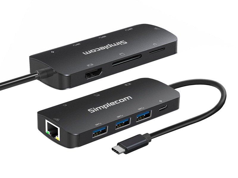 Simplecom USB-C SuperSpeed 8-in-1 Multiport Hub Adapter HDMI 2.0 Docking Station