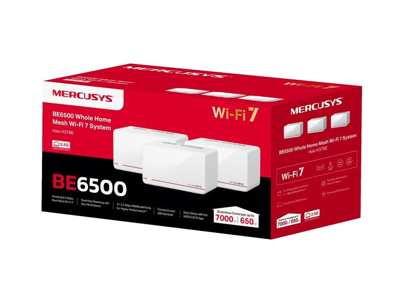 TP-Link Mercusys Halo H37BE BE6500 Whole Home Mesh Wi-Fi 7 System 3-pack Halo H37BE 3-pack