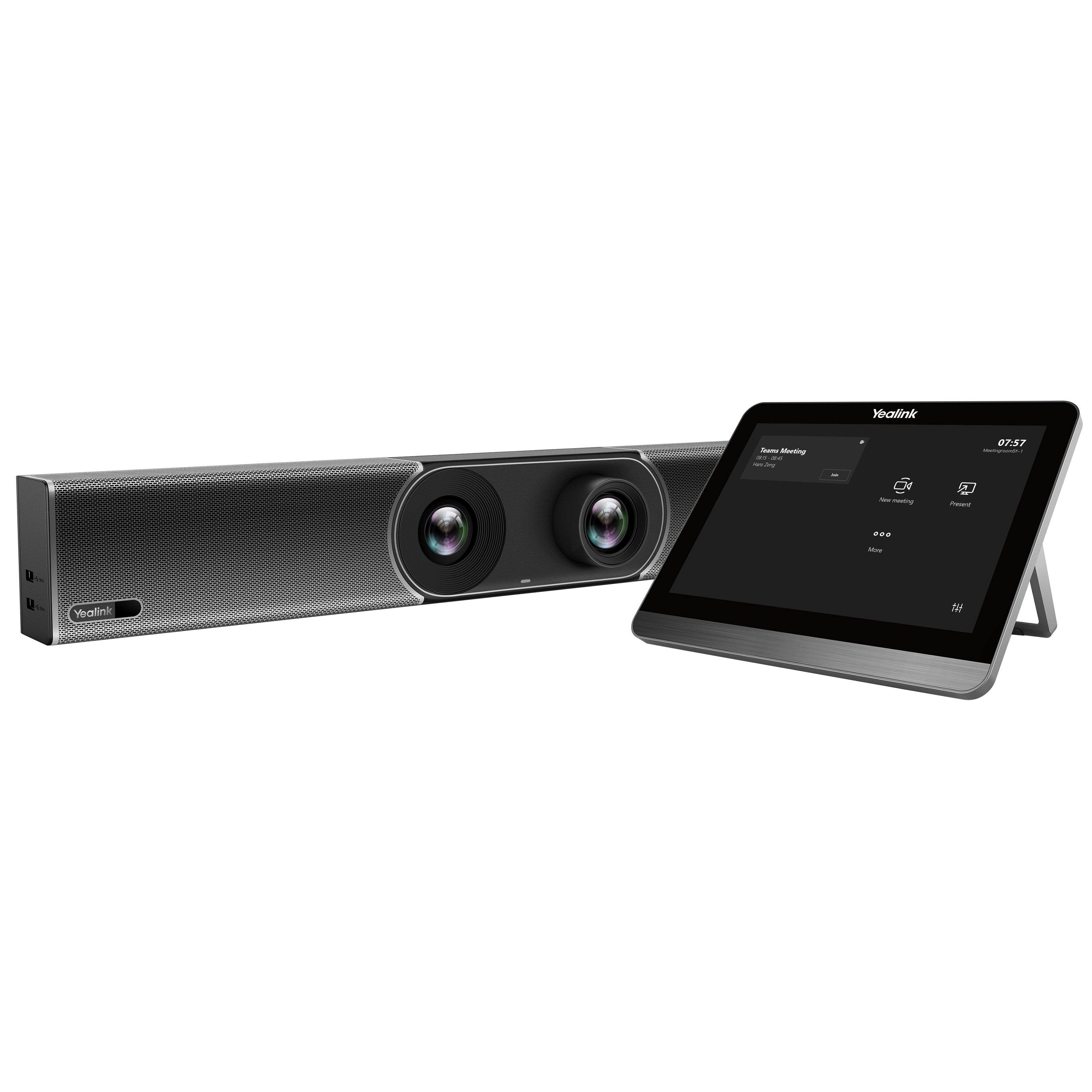 Yealink MeetingBar A30-20 Microsoft Teams and Zoom Rooms on Android, Medium Room, 10-15 people, CTP18 Touch Panel, Two 4K Cameras, Auto Framing