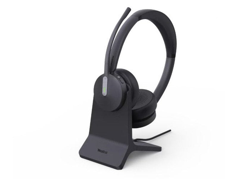 Yealink BH70 Bluetooth Wireless Dual Headset with Stand Teams USB-C/A, 3 mic noise cancellation Talk time up to 35h BT51 C Dongle with Type A Adapter