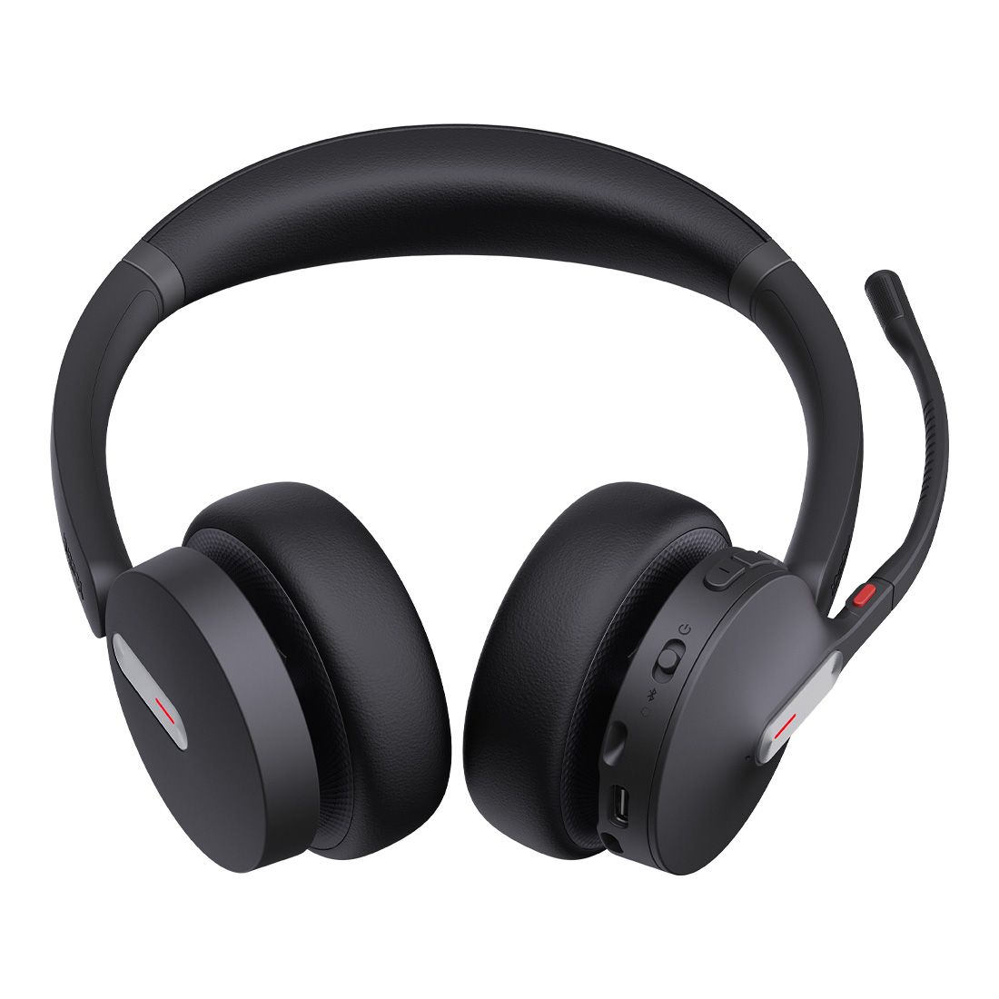 Yealink Wireless BH70 MS Stereo Bluetooth Headset, BT51 Dongle, Black, C to A Adapter