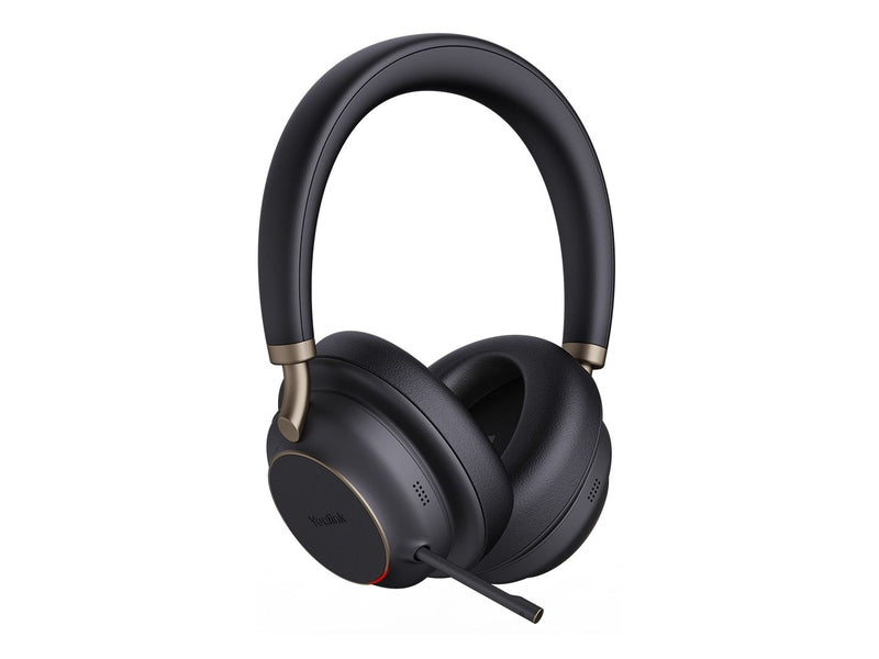 Yealink BH76 Plus with Charging Stand UC Black USB-C/A Bluetooth Stereo Headset, 5Mic Beamforming Noise Cancellation Talk time up to 35h