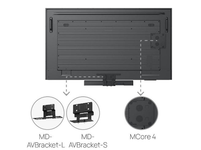 Yealink MD-AVBracket-L Compatible with:MeetingBar A50 and MVC S50, Support MD75 and MD86