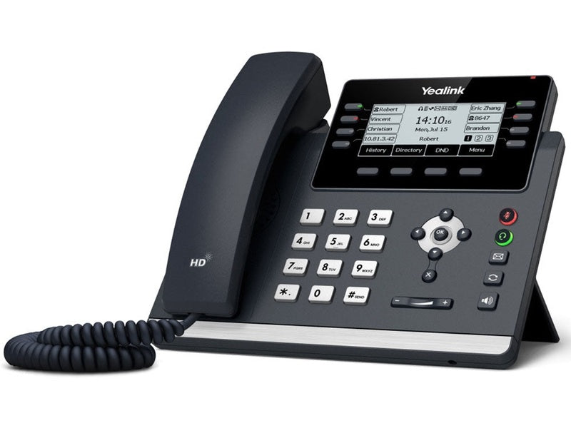 Yealink SIP-T43U 12-Line IP Phone with Handset, 3.7" LCD Screen