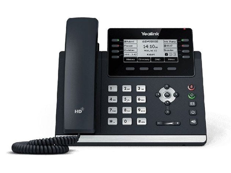 Yealink SIP-T43U 12-Line IP Phone with Handset, 3.7" LCD Screen