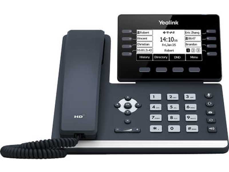 Yealink SIP-T53, 12 Line IP HD Phone Prime Business Phone, 3.7" 360 x 160 greyscale screen, HD voice, Dual Gig Ports, USB 2.0 Port, SBC Ready