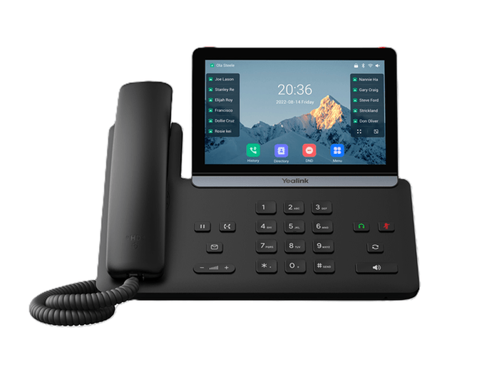 Yealink SIP-T87W (SBC READY) IP Phone, 7" Touchscreen, 16 SIP Accounts, HD Voice, Bluetooth 5.0, Wi-Fi 6, Dual USB, PoE, Linux 6.1