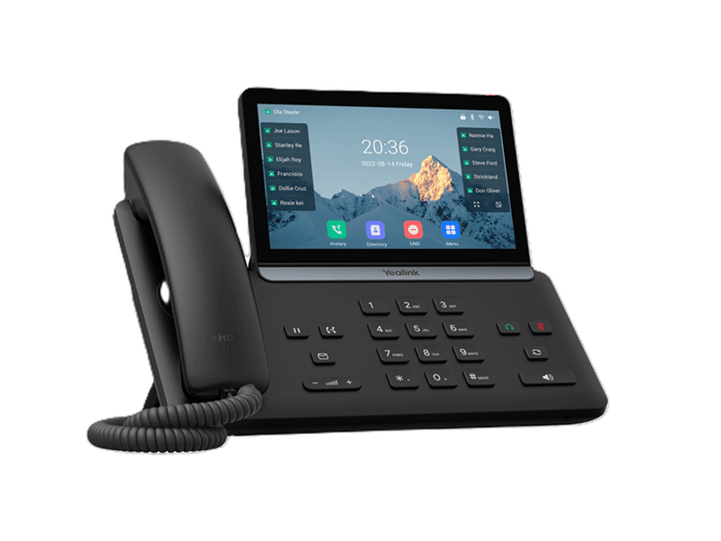 Yealink SIP-T87W SBC READY IP Phone, 7" Touchscreen, 16 SIP Accounts, HD Voice, Bluetooth 5.0, Wi-Fi 6, Dual USB, PoE, Linux 6.1