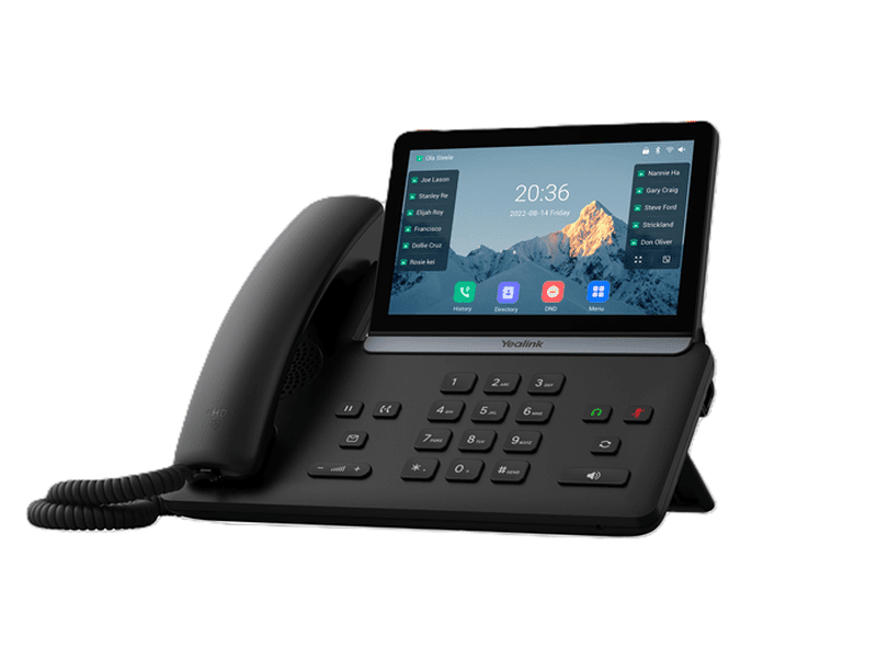 Yealink SIP-T87W SBC READY IP Phone, 7" Touchscreen, 16 SIP Accounts, HD Voice, Bluetooth 5.0, Wi-Fi 6, Dual USB, PoE, Linux 6.1