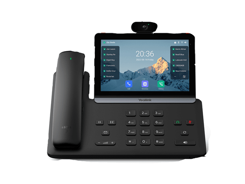 Yealink SIP-T88V Pro IP Phone, 7" Touchscreen, Android 13, HD Voice, Bluetooth Handset, Wi-Fi 6, Dual USB, PoE, Video Ready
