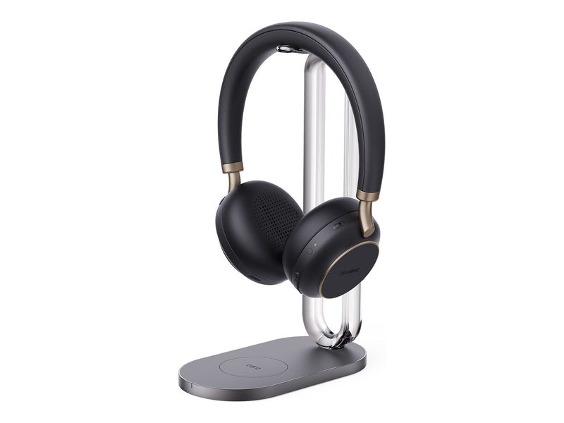 Yealink BH76 Teams ANC Bluetooth Headset With Charging Stand, Black, USB-A, Includes Charging Stand, Rectractable Microphone Up to 35 hours