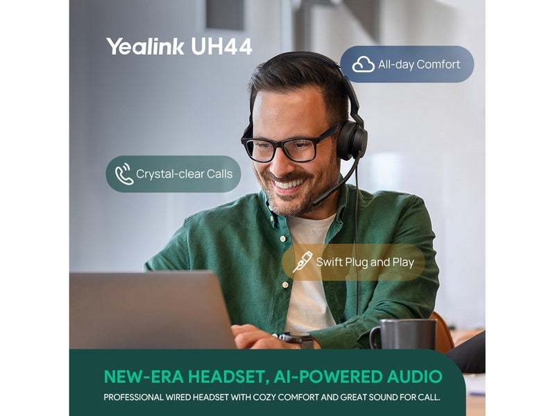 Yealink UH44 Dual Teams USB-C/A Microsoft Certified Teams USB Wired Headset
