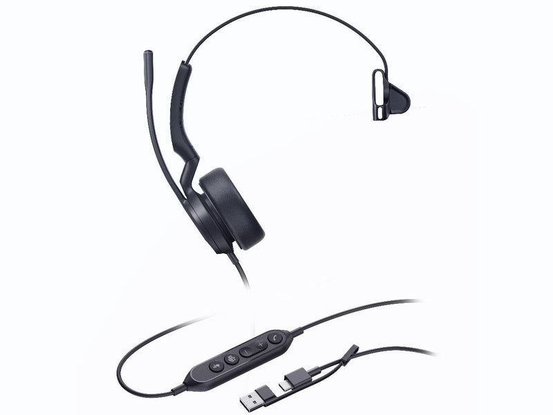 Yealink UH44 Mono Teams USB-C/A Microsoft Certified Teams USB Wired Headset