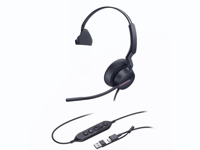 Yealink UH46 Mono Teams USB-C/A Microsoft Certified Teams USB Wired Headset