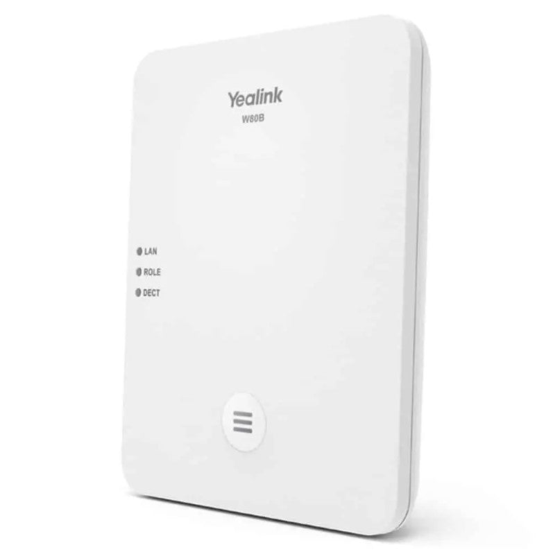 Yealink W80B Wireless DECT IP Multi-Cell System Solution, Up to 100 parallel calls, Up to 100 handsets, Up to 100 SIP accounts, Support PoE & IPv6I