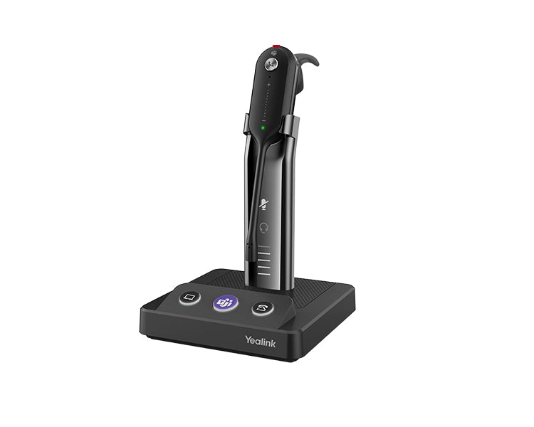 Yealink DECT Wireless WH63 MS Convertible Headset, WDD60 DECT Dongle, Busy Light