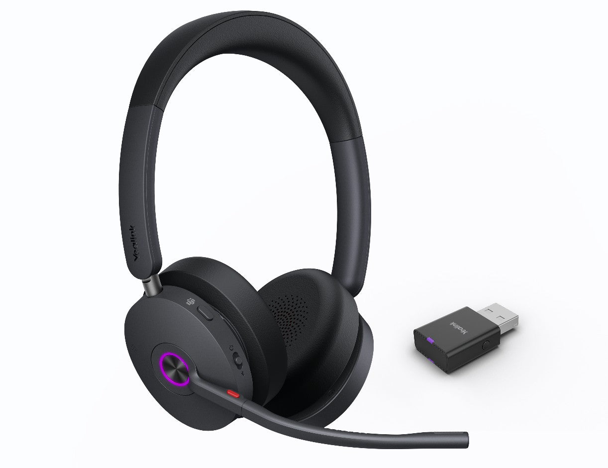 Yealink Bluetooth DECT WH68 MS Hybrid Headset, 4-Mic for Hybrid ANC, 4-Mic Noise Cancellation