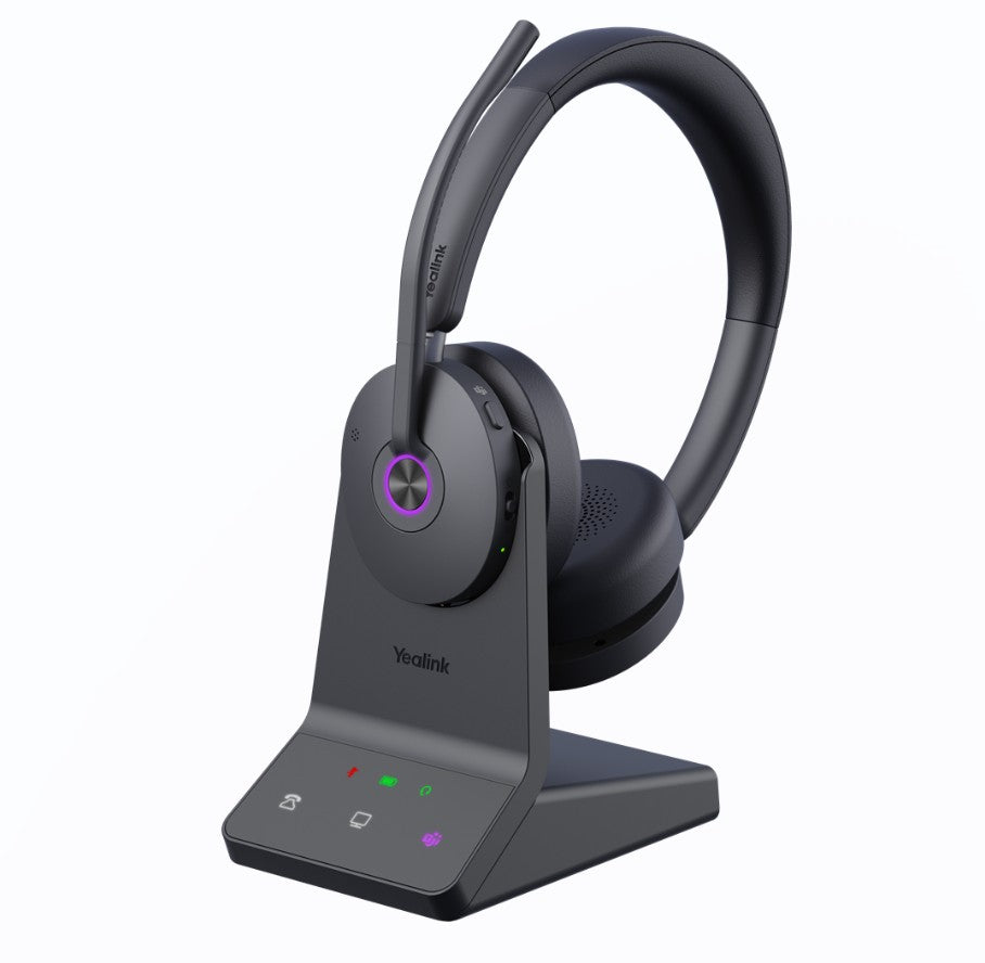 Yealink Bluetooth DECT WH68 UC Headset, 4-Mic for Hybrid ANC, 4-Mic Noise Cancellation