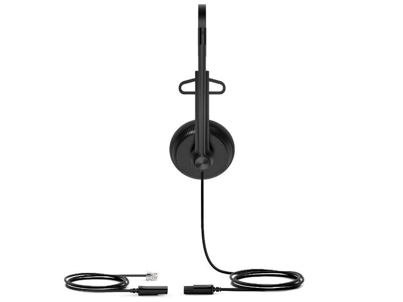 Yealink YHS34 Lite Mono Wired Headset with QD to RJ Port, Wideband Noise-Canceling Headset, Monaural Ear, RJ9, QD Cord, Foamy Ear Cushion