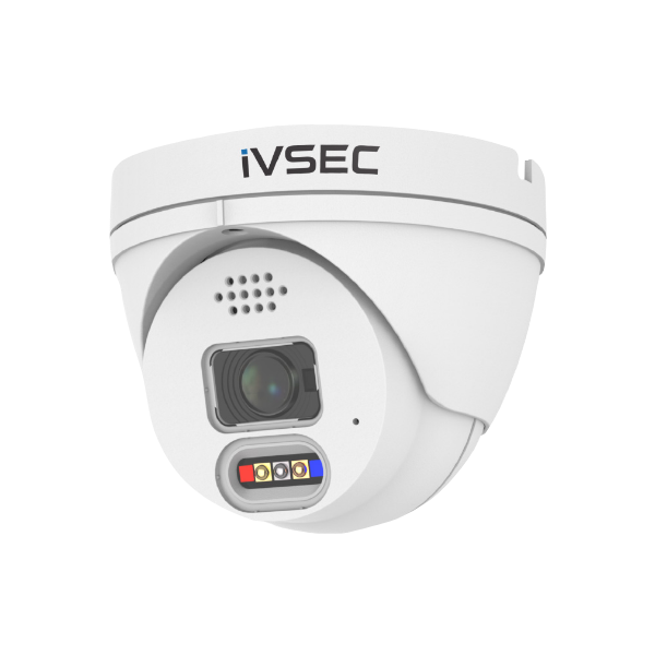 IVSEC Turret IP Camera 5MP 2.8mm Fixed Lens 25fps PoE IP66 Adv Det IVS Fullcolour