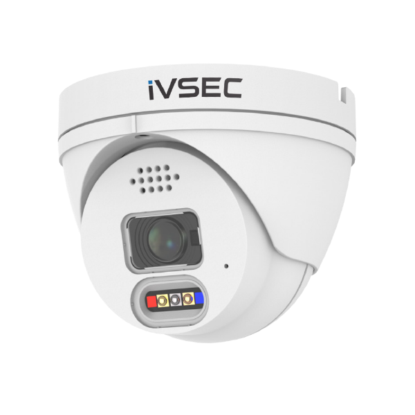 IVSEC Turret IP Camera 8MP 2.8mm Fixed Lens 25fps PoE IP66 Adv Det Adv IVS