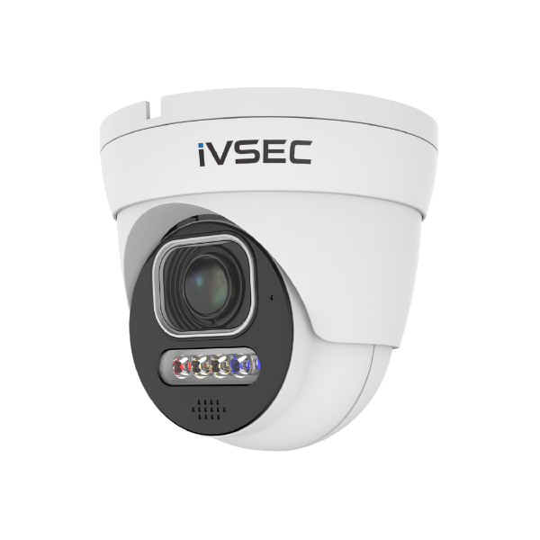 IVSEC Turret IP Camera 8MP 2.8mm-12mm Motorised Lens 25fps PoE IP66 Adv Det