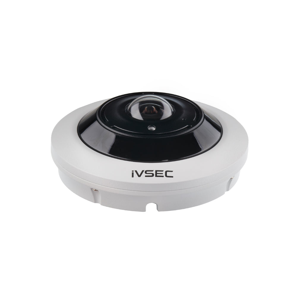 IVSEC Dome IP Camera 12MP 360 Fisheye 25fps 9MP PoE IP66 5m IR 2-Way Audio