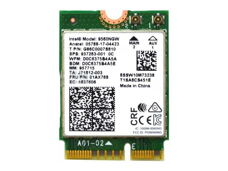 Intel 9560NGW Dual Band Laptop WiFi 5 Bluetooth 5.1 Network Card