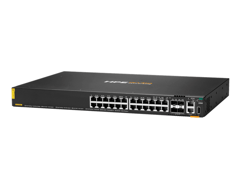 HPE Aruba Networking CX 6200F 24G Class‑4 PoE 4SFP+ 370W Switch