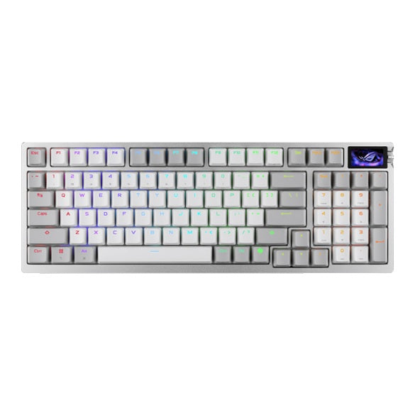 ASUS ROG Azoth 96 HE Lite Wireless Magnetic OLED Gaming Keyboard - White