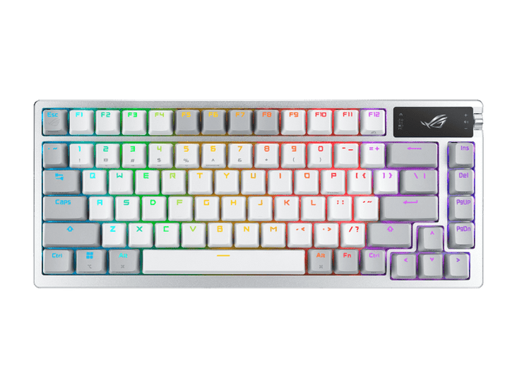 ASUS ROG AZOTH Gaming Keyboard OLED Display Snow Switch White