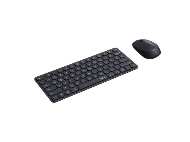 RAPOO X9010M Multi-mode Aluminium Base, Wireless Ultra-slim Combo Set, up to 12 Months Battery, Bluetooth or 2.4Ghz. Office Business Retail Grey