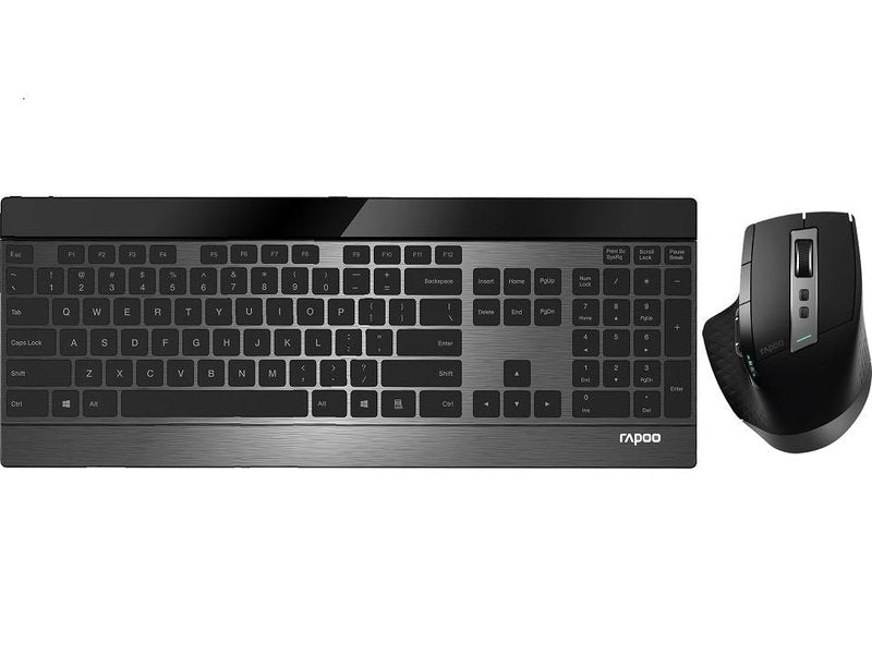Rapoo 9900M Multi-mode Wireless Ultra-slim Keyboard & Mouse - Bluetooth 4.0, 2.4G Multi-Mode Switch, Ultra-Slim Keys, Adjustable DPI