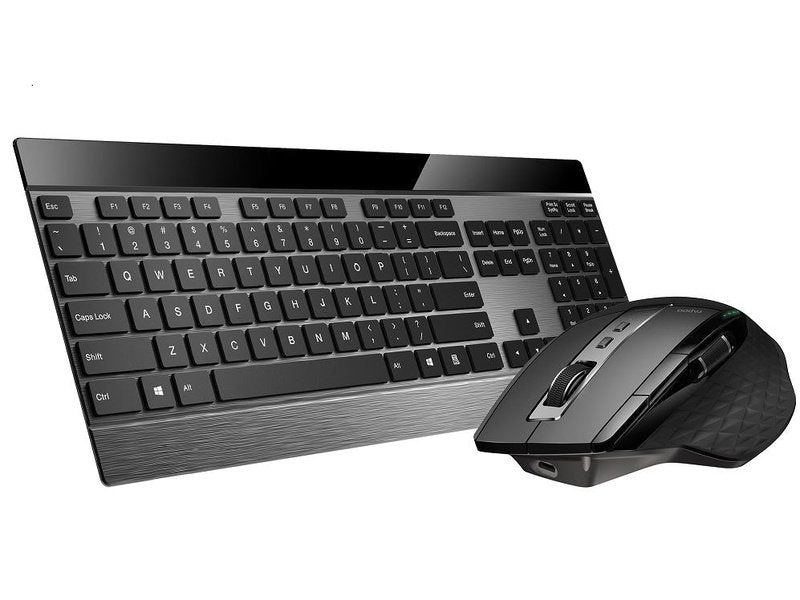Rapoo 9900M Multi-mode Wireless Ultra-slim Keyboard & Mouse - Bluetooth 4.0, 2.4G Multi-Mode Switch, Ultra-Slim Keys, Adjustable DPI
