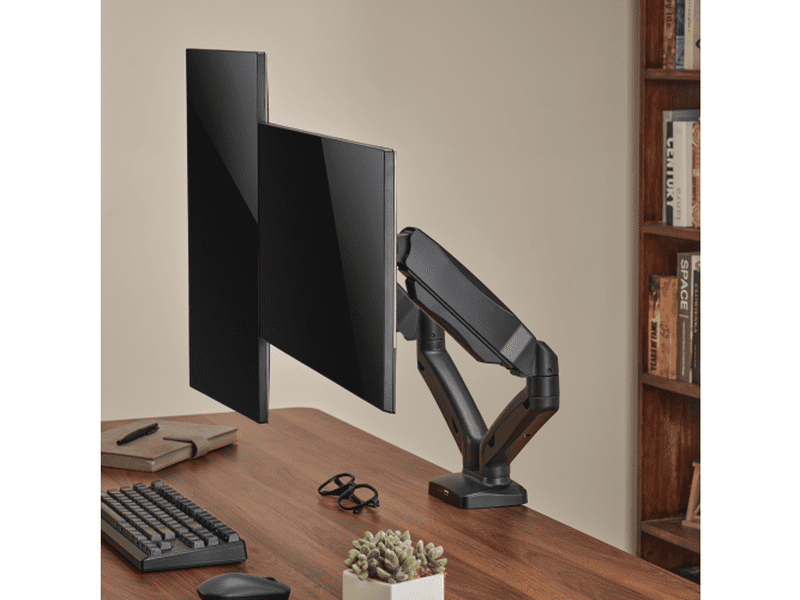 Brateck Dual Monitor Interactive Counterbalance LCD VESA Desk Clamp and Grommet Mount Fit most 17''-32'' Monitors Up to 9kg per screen new