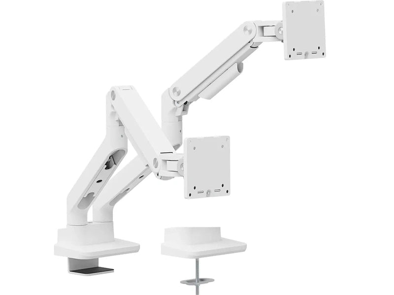 Brateck LDT81-C024-W Noteworthy Heavy-Duty Gas Spring Dual Monitor Arm