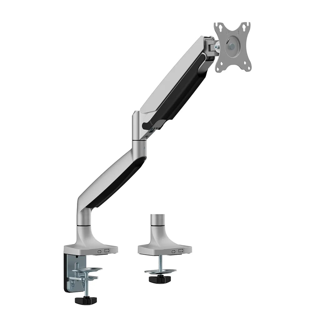 Brateck LDT82-C012-SILV Single Screen Heavy-Duty Gas Spring Monitor Arm Mount