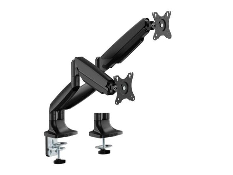 Brateck LDT82-C024-BK Dual Screen Heavy-Duty Gas Spring Monitory Arm with For most 17"~35" Monitors, Matte Black