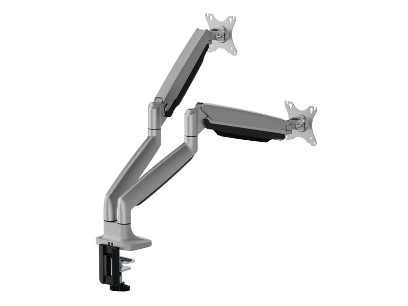 Brateck LDT82-C024UC-SV Heavy Duty Dual-Monitor Gas Spring Monitor Arm Silver
